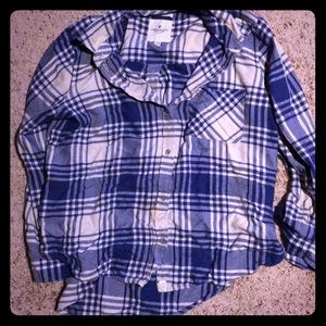 Blue and white Plaid shirt